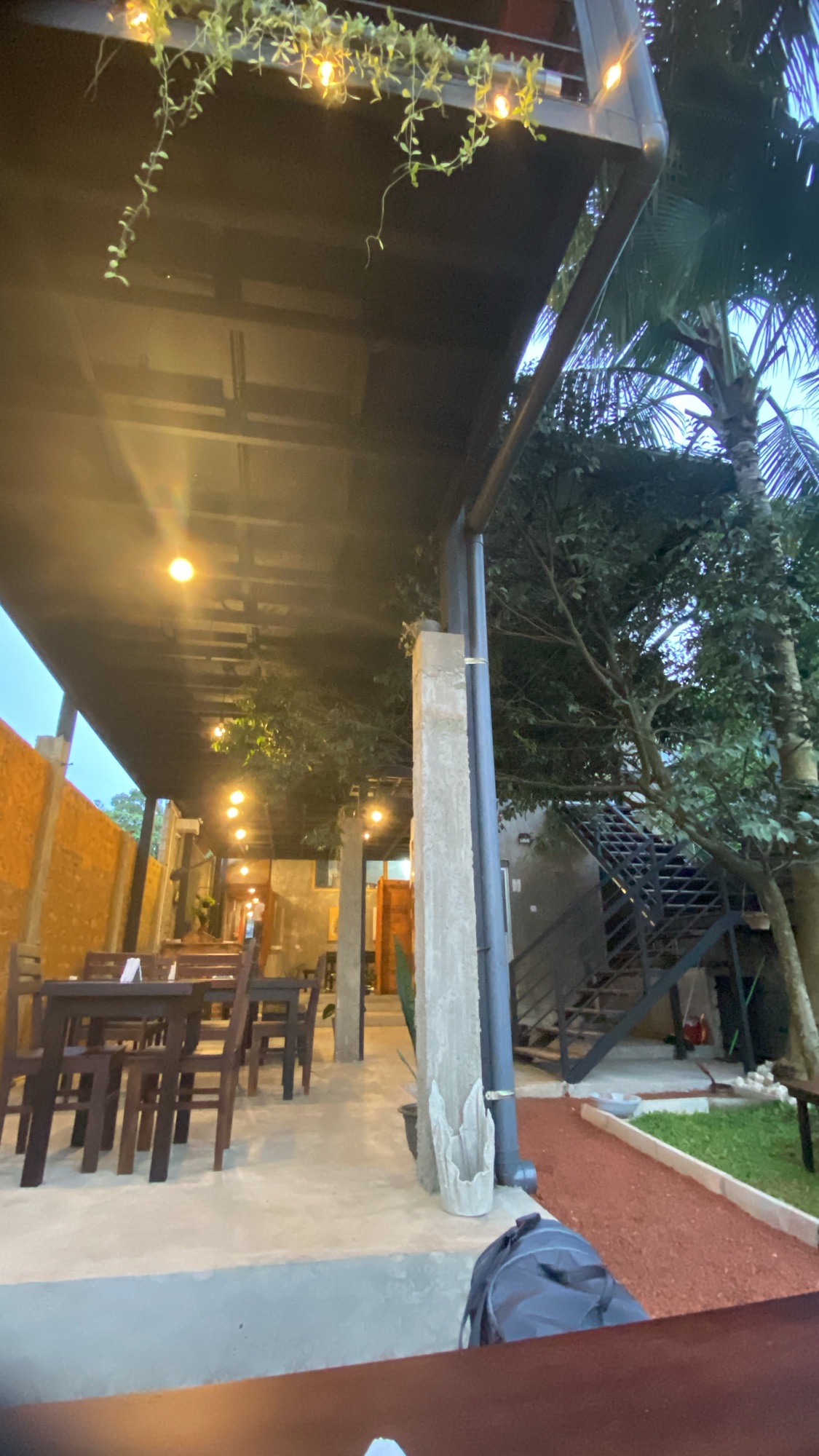 Wasala Lake terrace in the evening